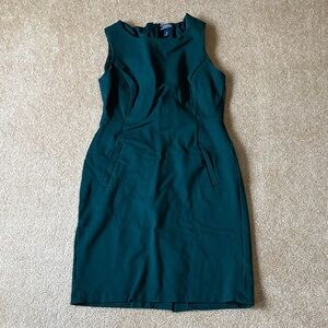 Lands' End Elegant Green Sleeveless Midi Dress size 8